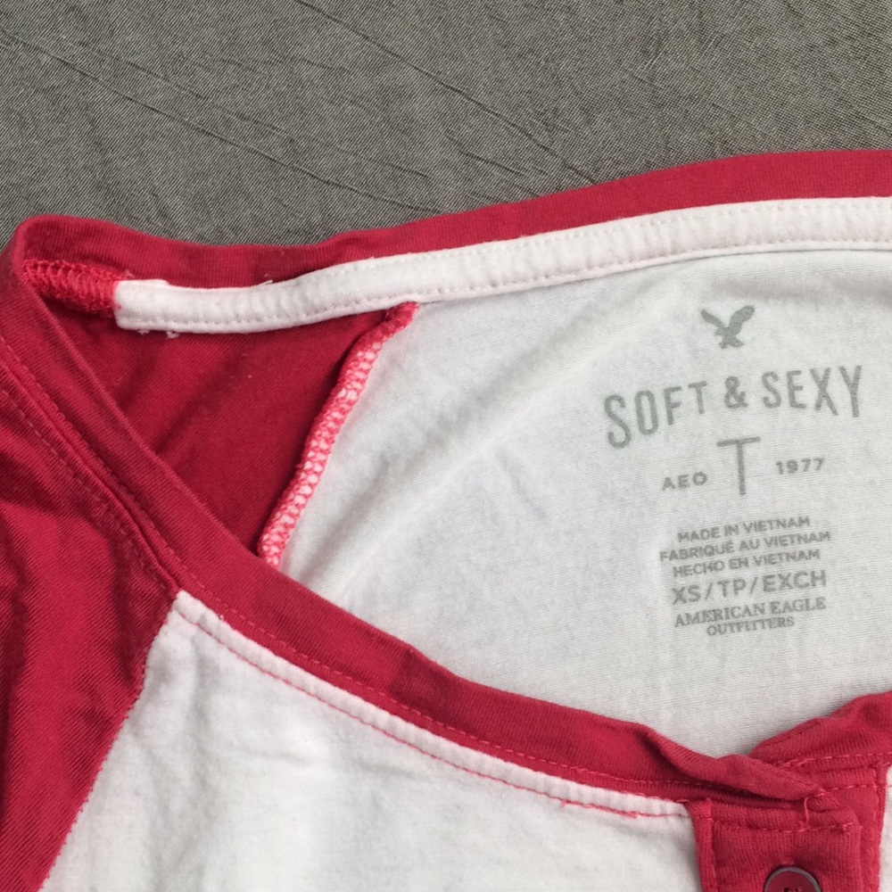 Red baseball shirt